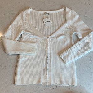 Free People white ribbed top